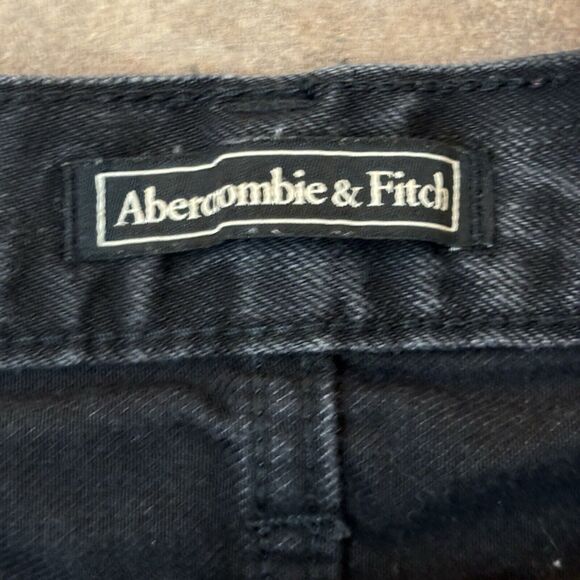 Abercrombie Fitch Pockets Button Fly Distressed Cheeky Denim Shorts Sz 27/2 - Picture 2 of 6